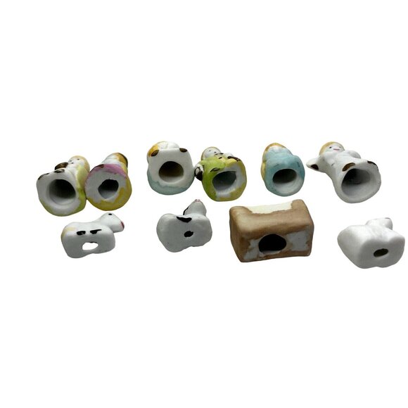 Miniature Nativity Scene Porcelain 10 Piece Set Vintage - Picture 10 of 12